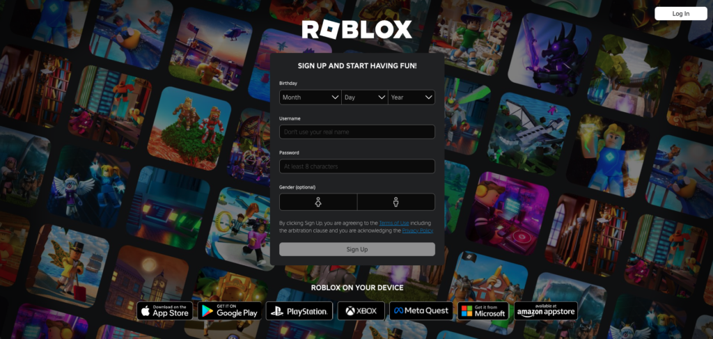 Create Roblox Account